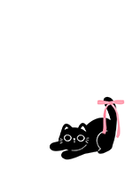 black cat with pink ribbon ebook wallpaper, art from Adobe Stock