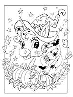 halloween unicorn ebook wallpaper, art from Adobe Stock