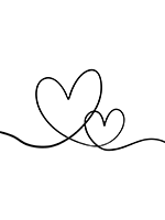 Two hearts line divider ebook wallpaper, art from Adobe Stock